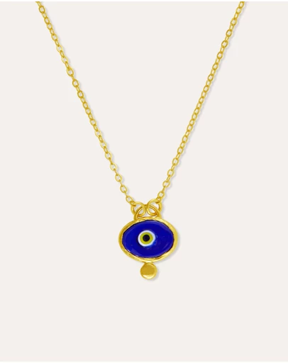 Ottoman Hands - Alara Navy Evil Eye Pendant Necklace