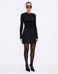 Minima Esenciales - Talia Wool Tailored Mini Skirt