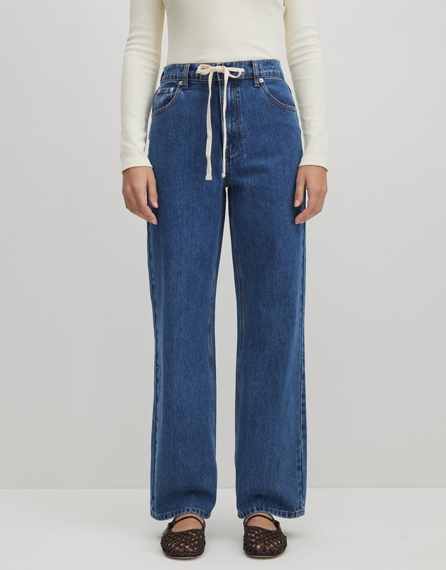 AERE - Mid Rise Drawcord Jeans