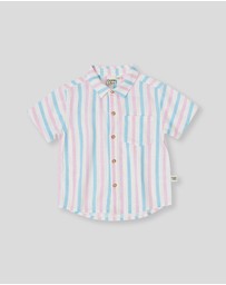 Goldie + Ace - Playtime Stripe Holiday Shirt- ICONIC EXCLUSIVE- Babies-Kids