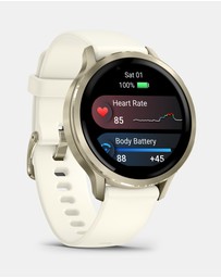 Garmin - Venu 4, 41mm, Lunar Silicone Band