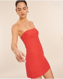 AERE - Linen Strapless Mini Dress