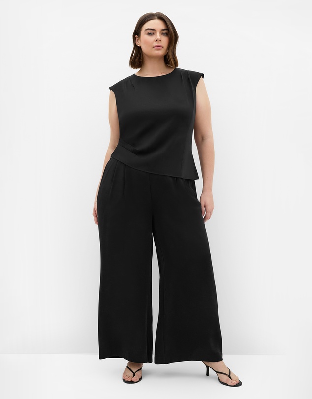 City Chic - Plus size Jett Wide Leg Pant - black