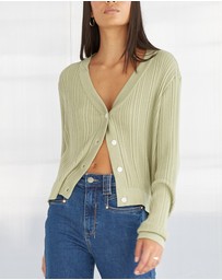 DRICOPER DENIM - Dani Sage Green Tencel Cardigan