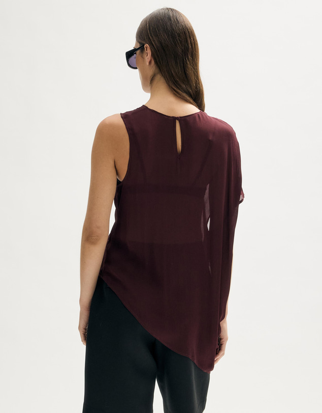 Minima Esenciales - Nila Draped Asymmetrical Top