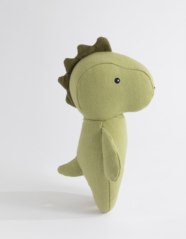 Living Textiles - Small Linen Animal - Dennis the Dinosaur