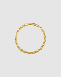 Elli Jewelry - Ring Heart Valentine 925 Sterling Silver Gold-Plated