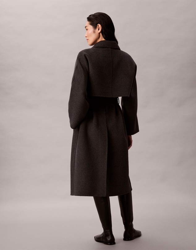 Calvin Klein - Wool Blend Wrap Coat