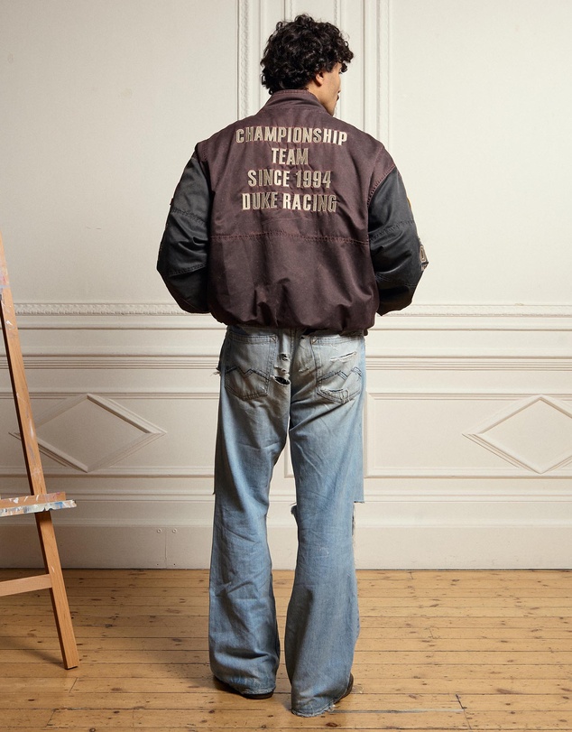 Duke + Dexter - DR4 Trackside Vintage Mauve Bomber Jacket