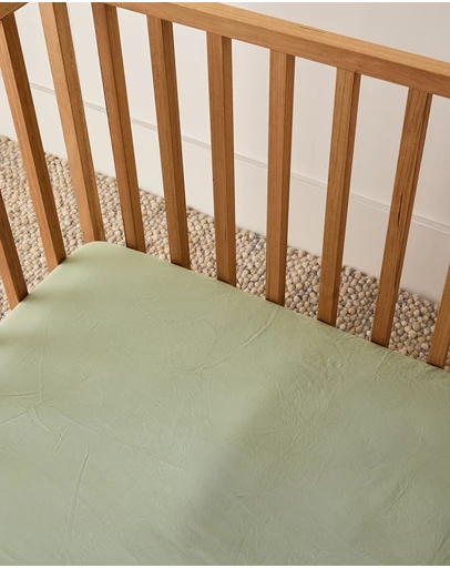 Sheet Society - Leo Washed Cotton Cot Fitted Sheet