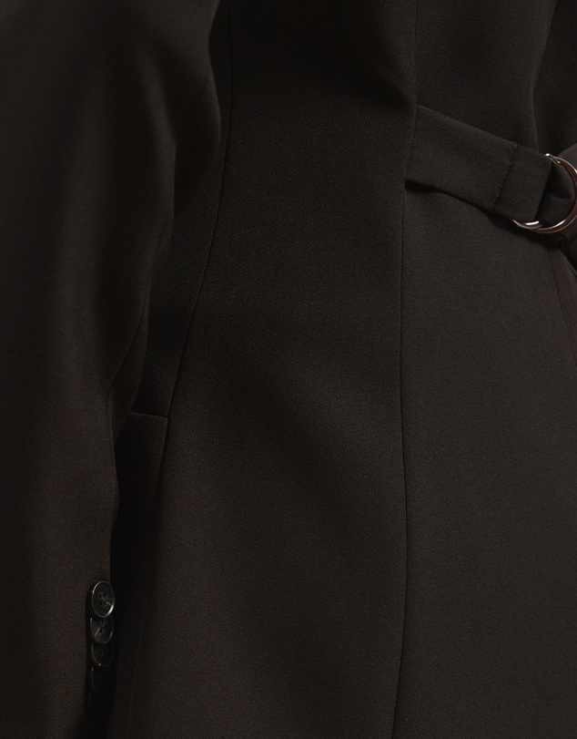 Atmos&Here - High Neck Double Breasted Blazer in Recycled Poly Suiting