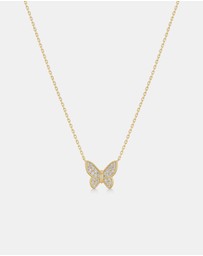 Ania Haie - Gold Butterfly Pave Necklace