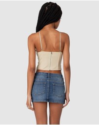 EDIKTED - Lou Crossover Beaded Corset