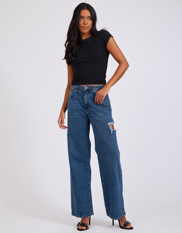 ONE TEASPOON - Rosewood Jackson Mid Waist Wide Leg Jeans