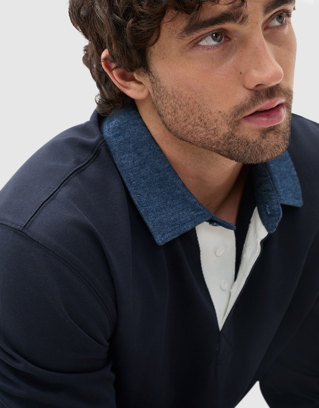 Seed Heritage - Denim Collar Rugby
