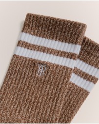 Trenery - Monogram Rib Sport Sock in Sierra