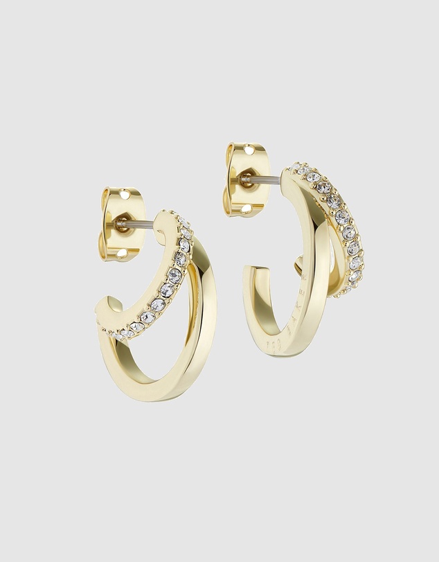 Ted Baker - Helias Crystal Double Hoop Earrings