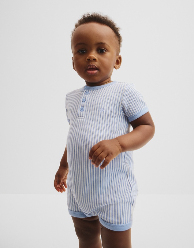 Country Road - Short Sleeve Waffle Romper