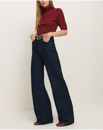Reformation - Cary High Rise Slouchy Wide Leg Jeans