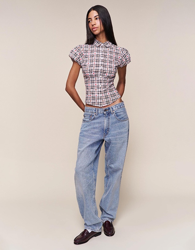 Guizio - Liana Plaid Top