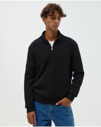 AERE - Merino Wool Quarter Zip Sweater