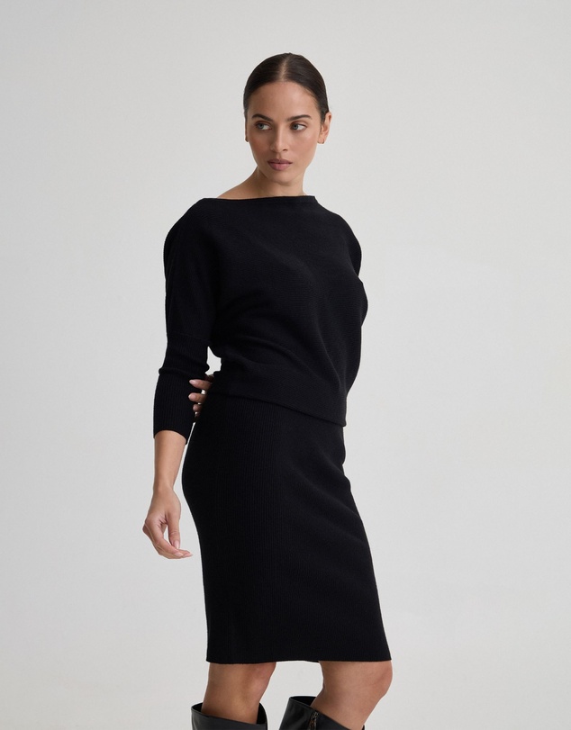 Oxford - Emma Off Shoulder Knit Dress