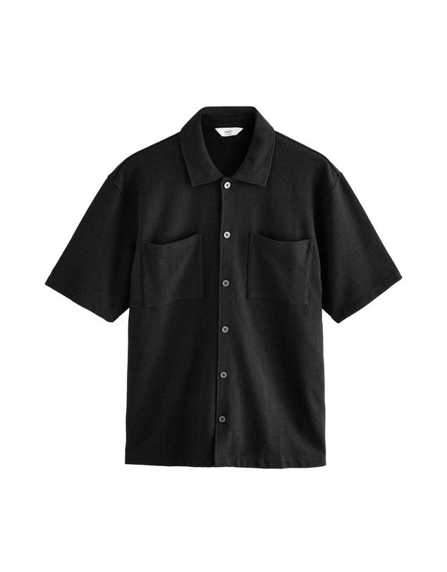 NEXT - Heavyweight Textured Short Sleeved Jersey 100% Cotton Shirt