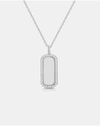Ania Haie - Ania Haie Silver Sparkling Tag Necklace