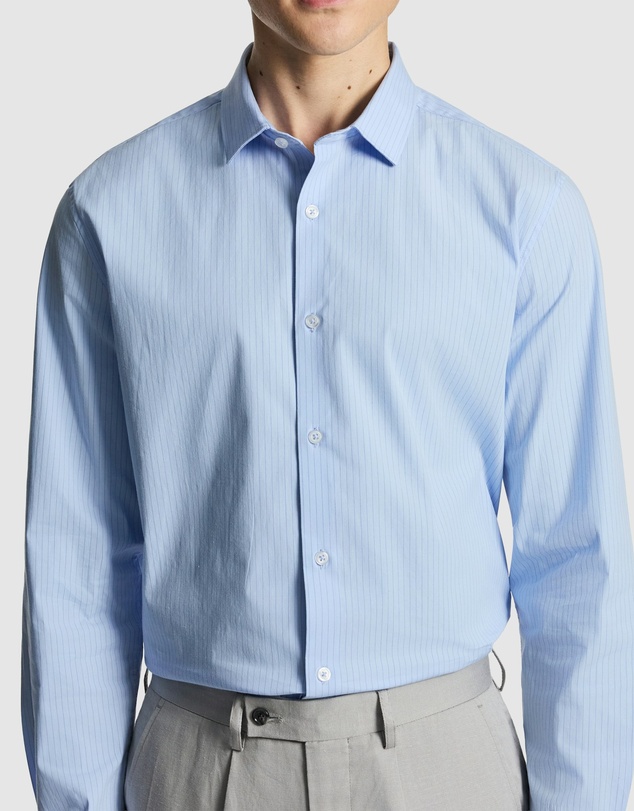 yd. - Linear Slim Stretch Dress Shirt