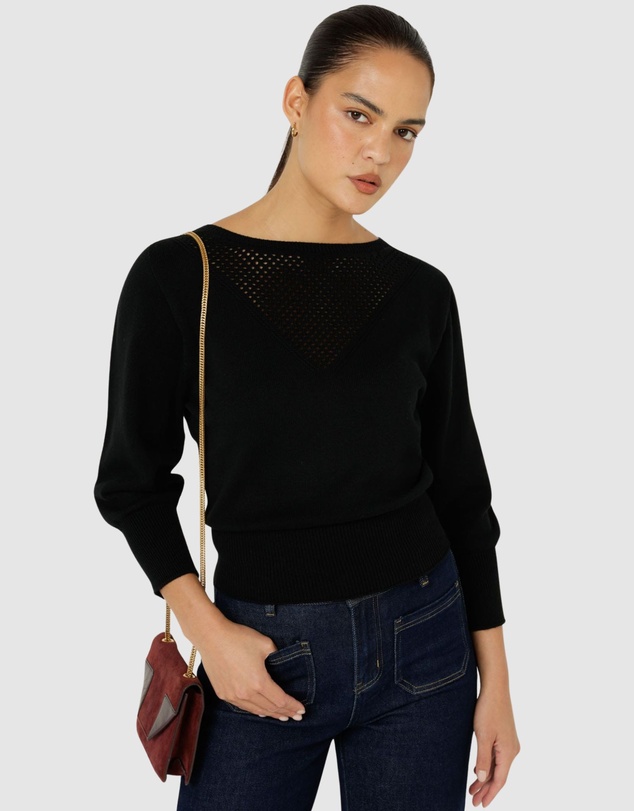 SACHA DRAKE - Chloe 3/4 Sleeve Knit Top