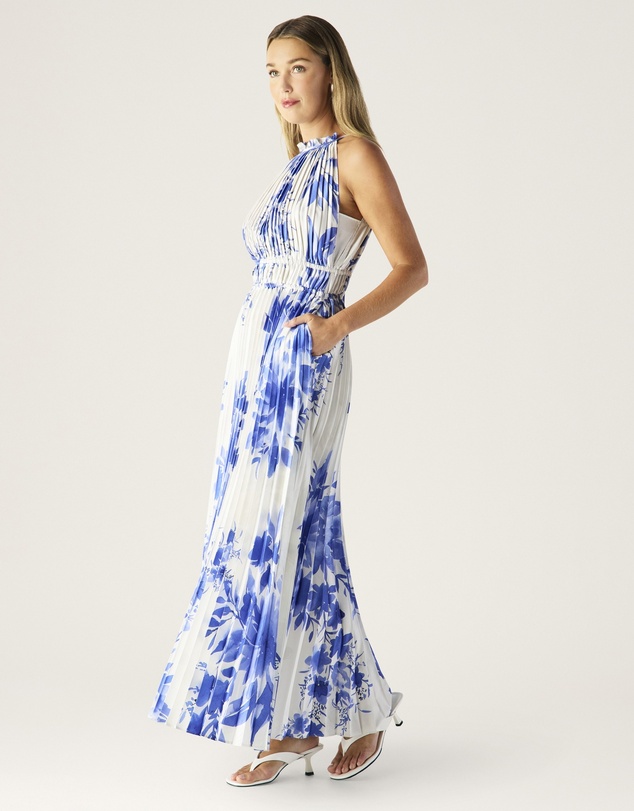 MOS The Label - Isola Plisse Maxi Dress
