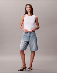 Calvin Klein Jeans - Cotton Stretch Ribbed Tank Top