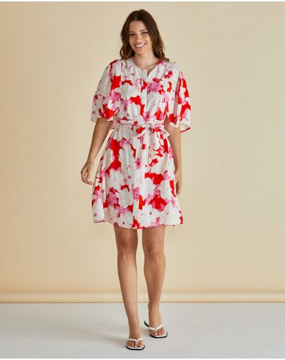 Red Floral Print
