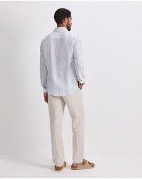 Sportscraft - Marco Long Sleeve Linen Stripe Shirt