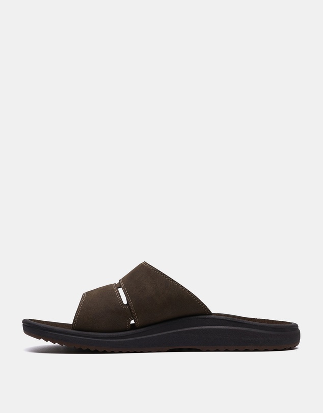 Clarks - M Brinkley Slide Dark Brown