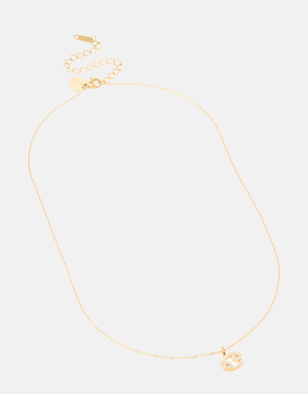 Lovisa - Waterproof Gold Plated Stainless Steel Cubic Zirconia Cancer Zodiac Sign Necklace