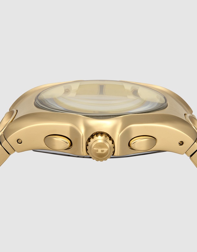 Diesel - D-Curve Gold Tone Chronograph Watches