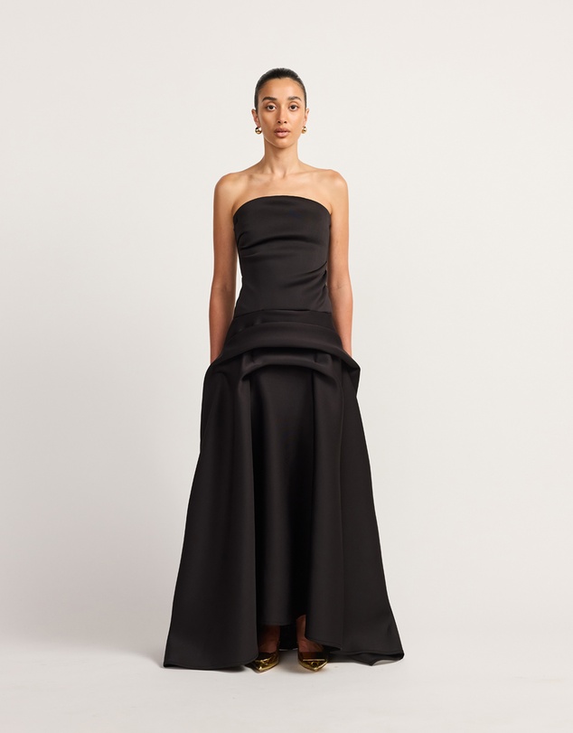 TOJHA - GAIA STRAPLESS MAXI DRESS BLACK