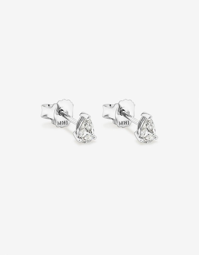 Michael Hill - Pear-Cut Cubic Zirconia Solitaire Stud Earrings in Sterling Silver