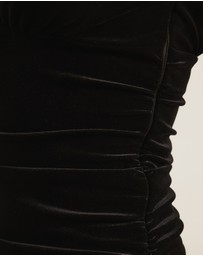 Atmos&Here - Dara Velvet V-Neckline Gathered Top