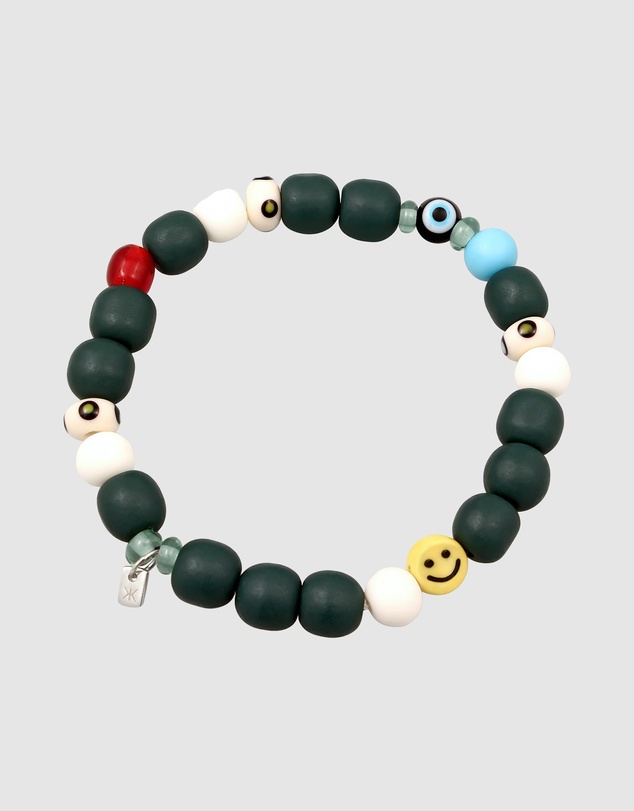 Kuzzoi - ICONIC EXCLUSIVE - Mixed Bead Bracelet with Evil Eye and Smiling Face