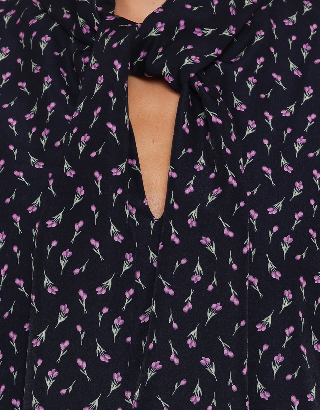 Petal & Pup - Baylie Long Sleeve Mini Dress - Navy Tulip Floral