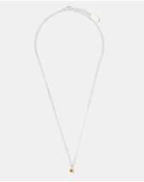 Georgini - Natural Citrine And Diamond November Silver Pendant