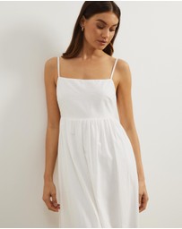 Atmos&Here - Alex Linen Blend Empire Waist Midi Dress
