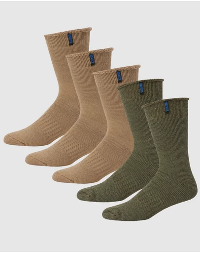 Pussyfoot - 5 Pack Bamboo Merino Boot Crew Socks Pack