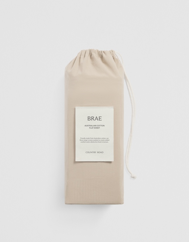 Country Road - Brae Australian Cotton Queen Flat Sheet