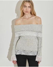 Maison Essentiele - Lace Knit Top