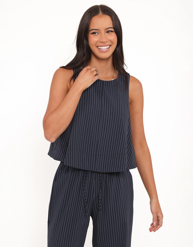 Petal & Pup - Enda Top - Navy White Stripe