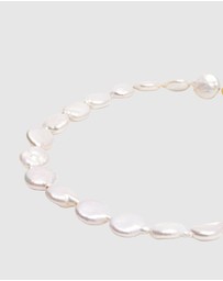 Nialaya Jewellery - Como Flat Pearl Choker