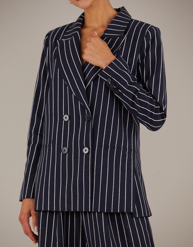 Amelius - Polo Linen Pinstripe Blazer